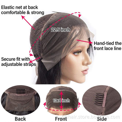 Low price 9A Brazilian straight hair with lace front real hair 180% density 13X4 Brazilian straight hair with virgin lace front
